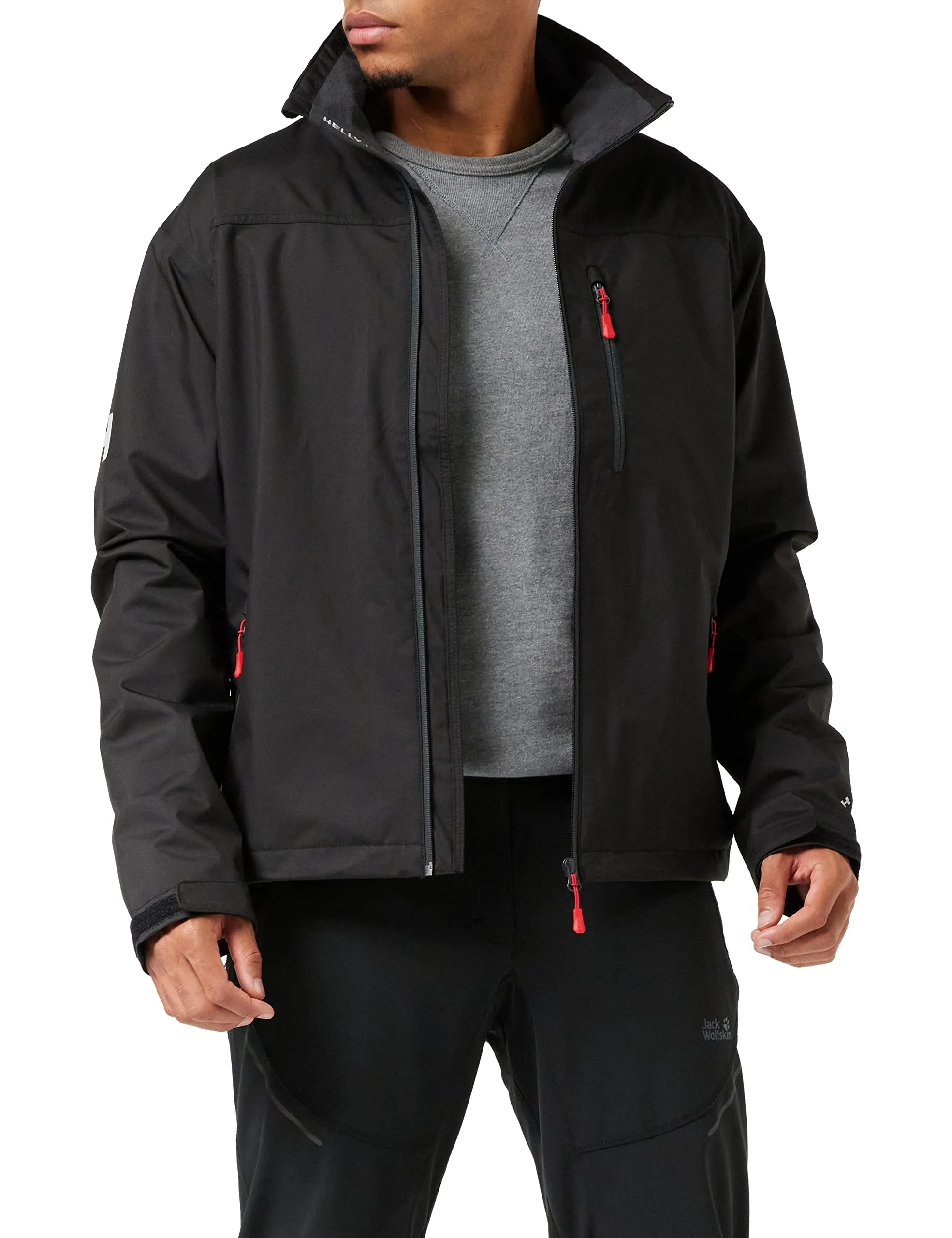 Men's XX-Small Crew Jacket by Helly-Hansen - Water & Windproof, Adjustable Cuffs, Zip Pockets