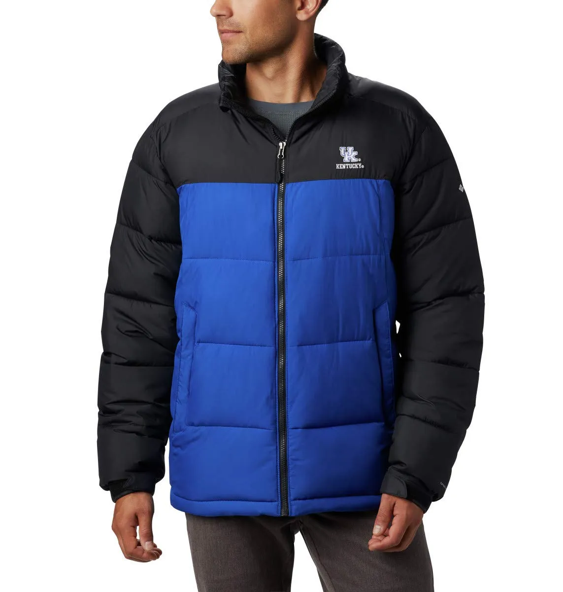 NCAA Kentucky Wildcats Men's Pike Lake Jacket, XX-Large, Black/Azul - Omni-Heat Insulation