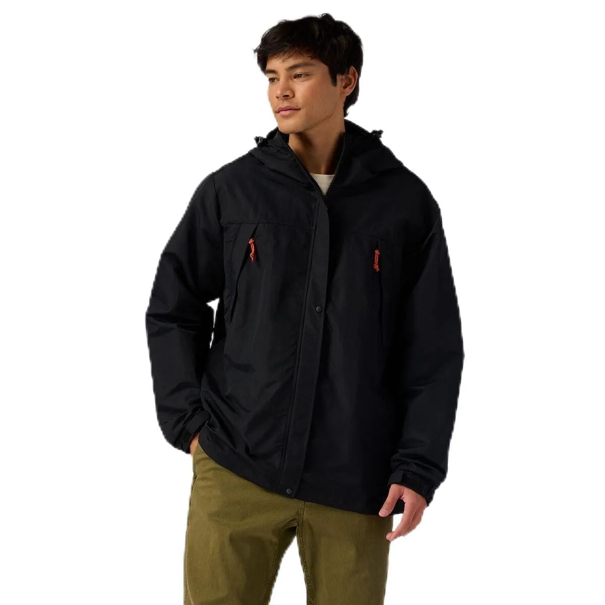 Utility Full Zip Jacket - Men's Medium, PFC-free DWR, Windproof & Water-resistant, Adjustable Hood