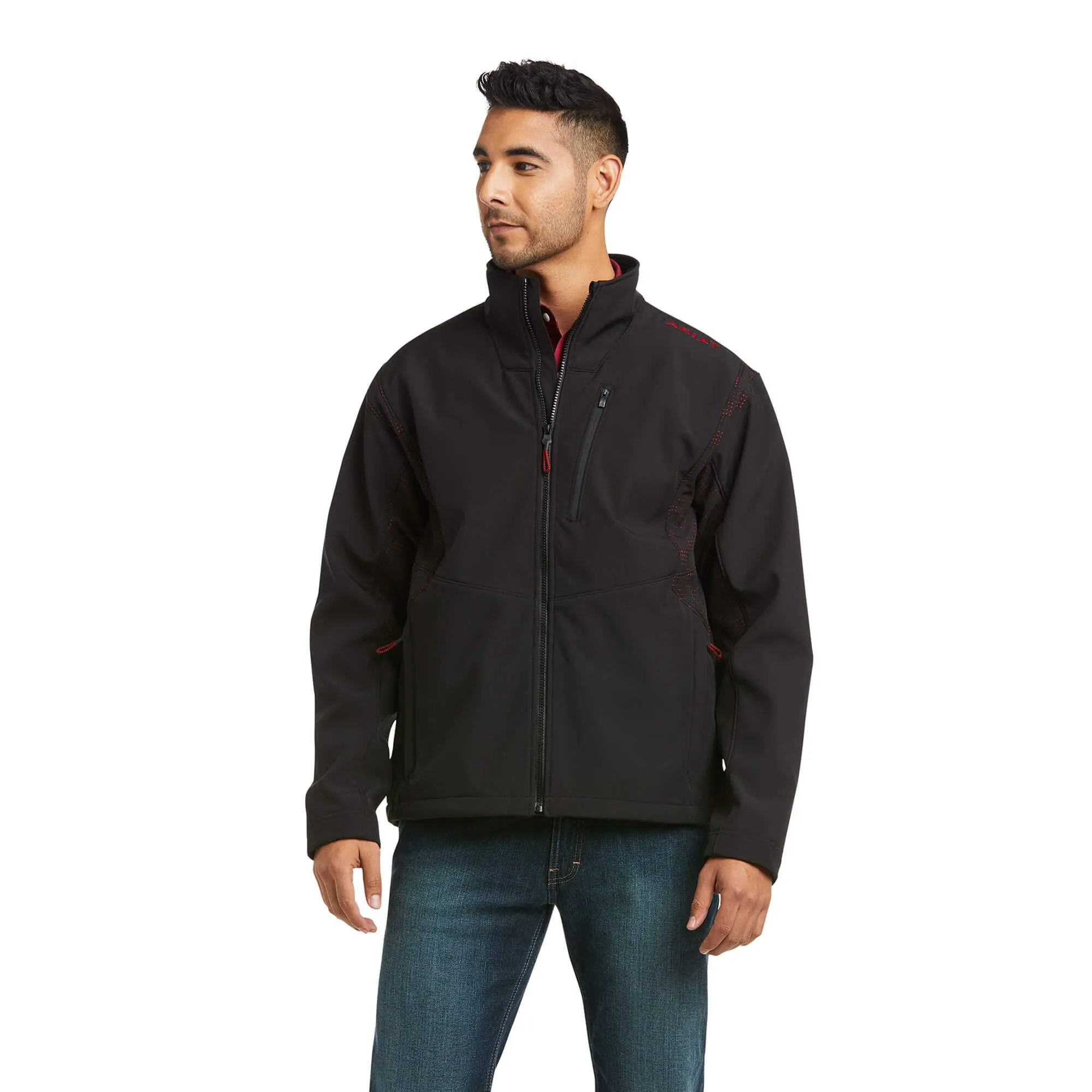 Vernon Vent Softshell Jacket - Ariat, Stretch Softshell, Contrast Trims, Ziptic Cuff