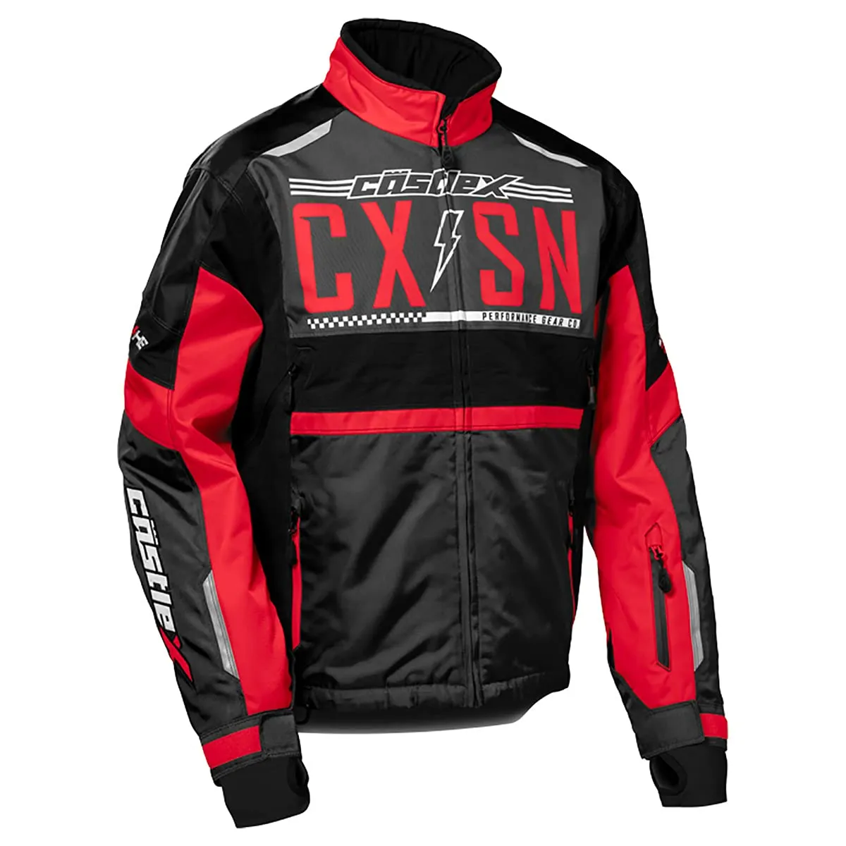 X Men's Strike Jacket - Medium, Red/Charcoal/Black, Waterproof, Insulated, Breathable Performance Wear